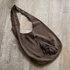 ITALIAN SUEDE  Adjustable Hobo Bag New